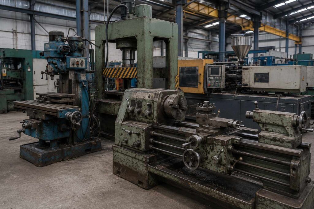 Compresores, bombas y equipos hidráulicos industriales utilizados en procesos de producción y manufactura.
